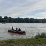 sinkendes Boot auf der Donau am 12.10.2024