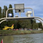 sinkendes Boot auf der Donau am 12.10.2024