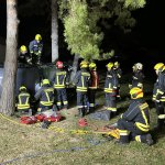 Einsatzübung "Verkehrsunfall mit Menschenrettung"