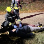 Einsatzübung "Verkehrsunfall mit Menschenrettung"