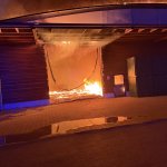 Großbrand einer Lagerhalle in Mannsdorf