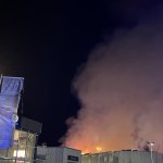 Großbrand einer Lagerhalle in Mannsdorf